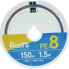 GOSEN RooTS PE x8 pintas valas 150 m, #1.5 (30 lb / 14 kg), 5 spalvos